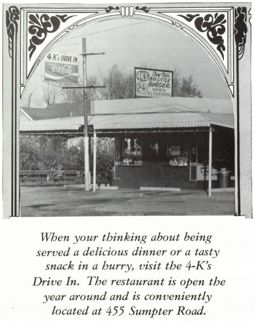 4 Ks Drive-in (Friendly Franks Country Dairy) - 1960S Yearbook Ad (newer photo)